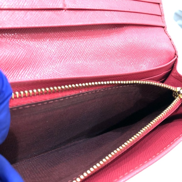 Prada Pink Leather Flap Long Wallet Sku#84590 (Gently used,fair condition) - Picture 13 of 15